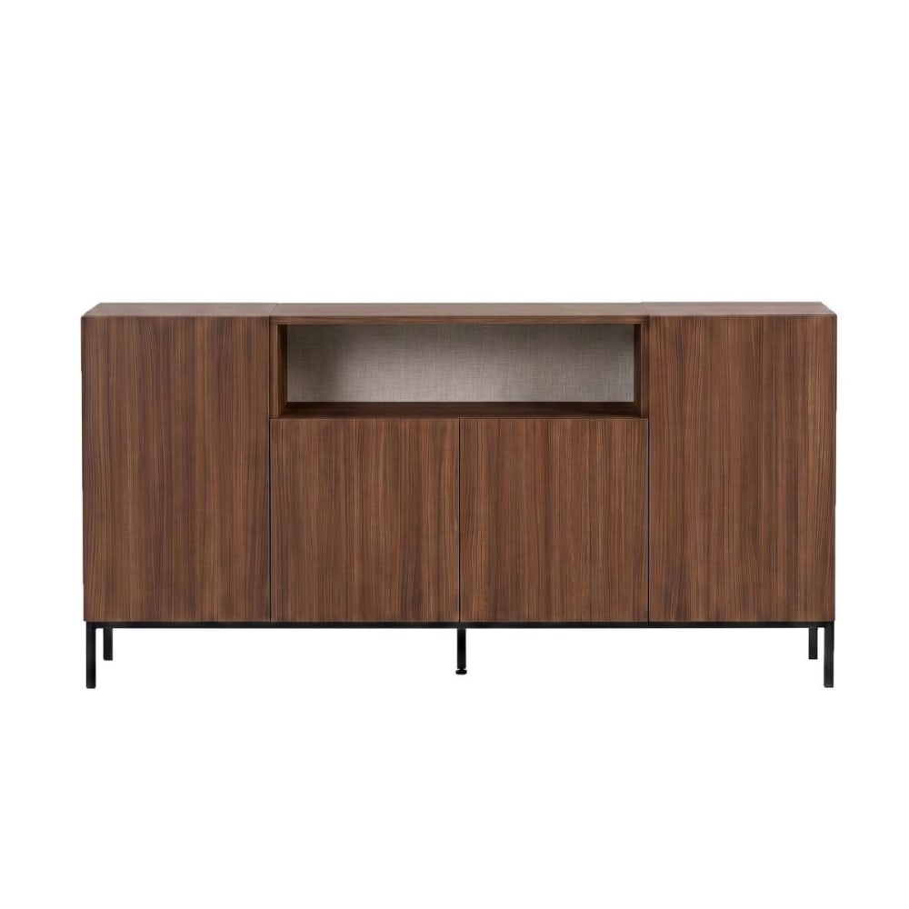 buffet 4 portes 1 niche - noyer