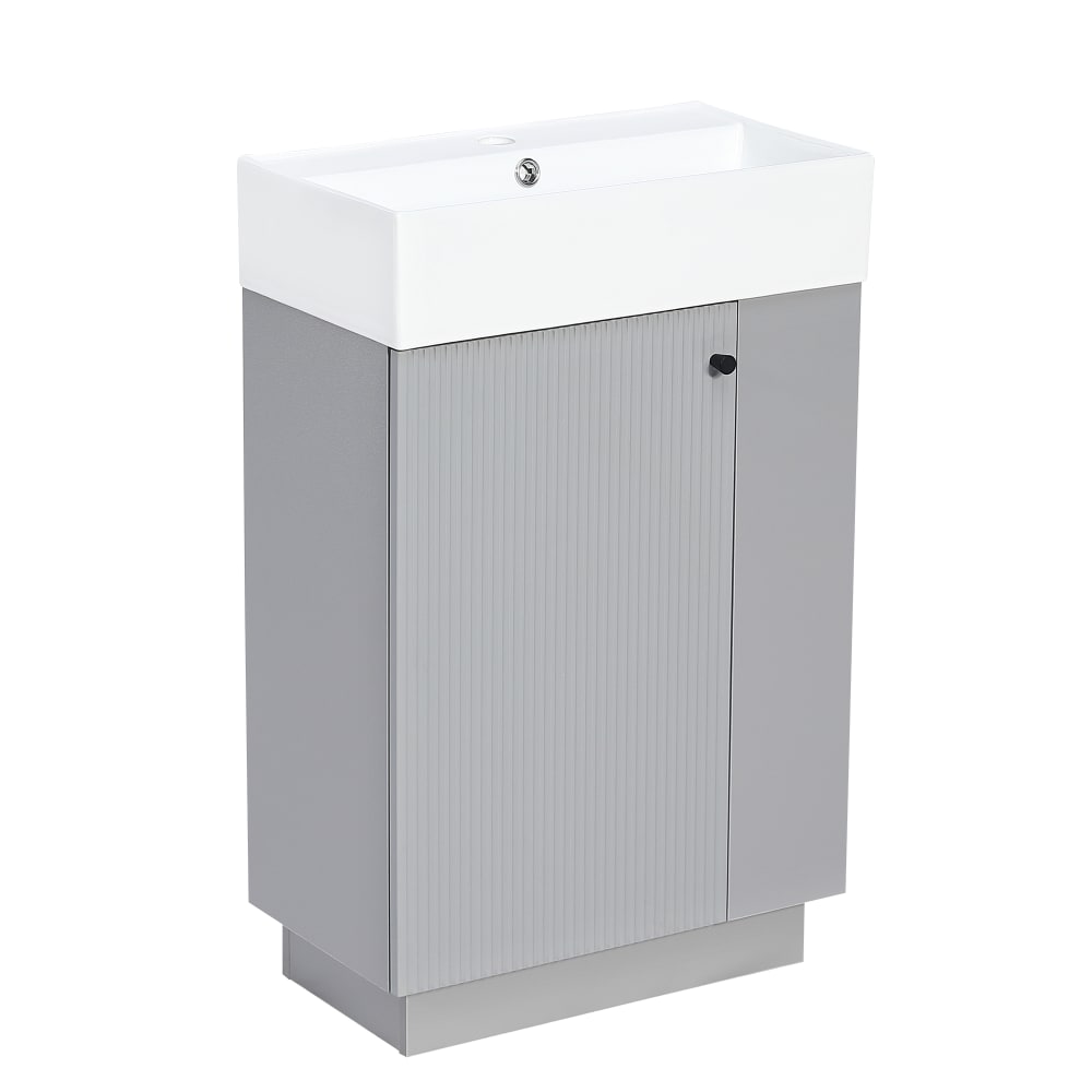 Meuble sous-vasque gris - vasque