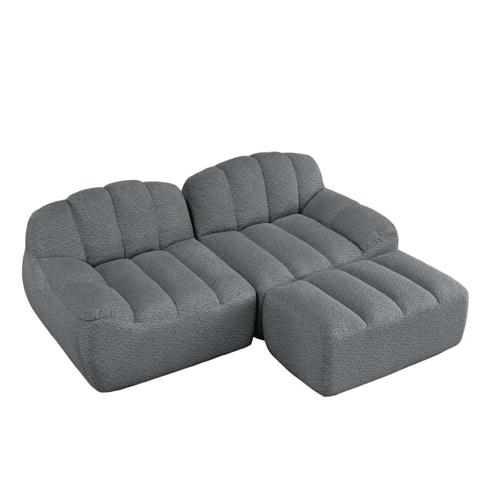 Canapé modulaire 2 places - pouf