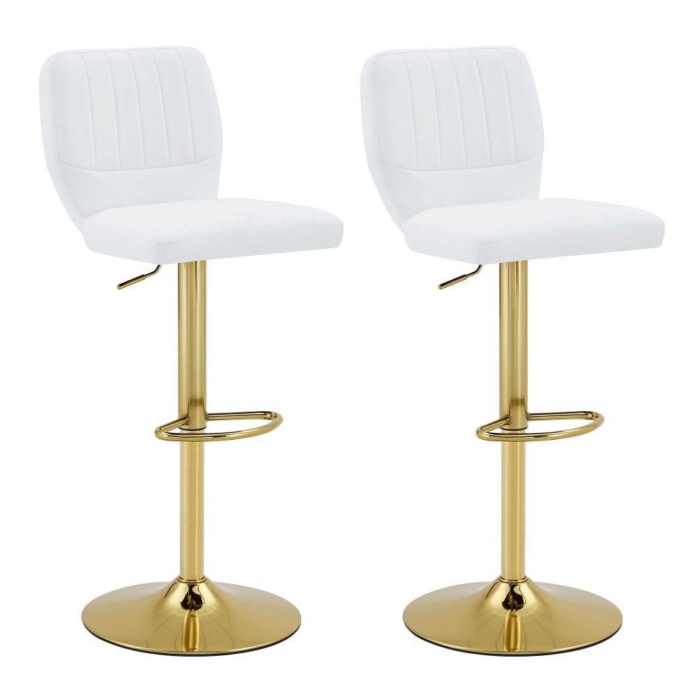 Lot 2 tabourets - bar cuir