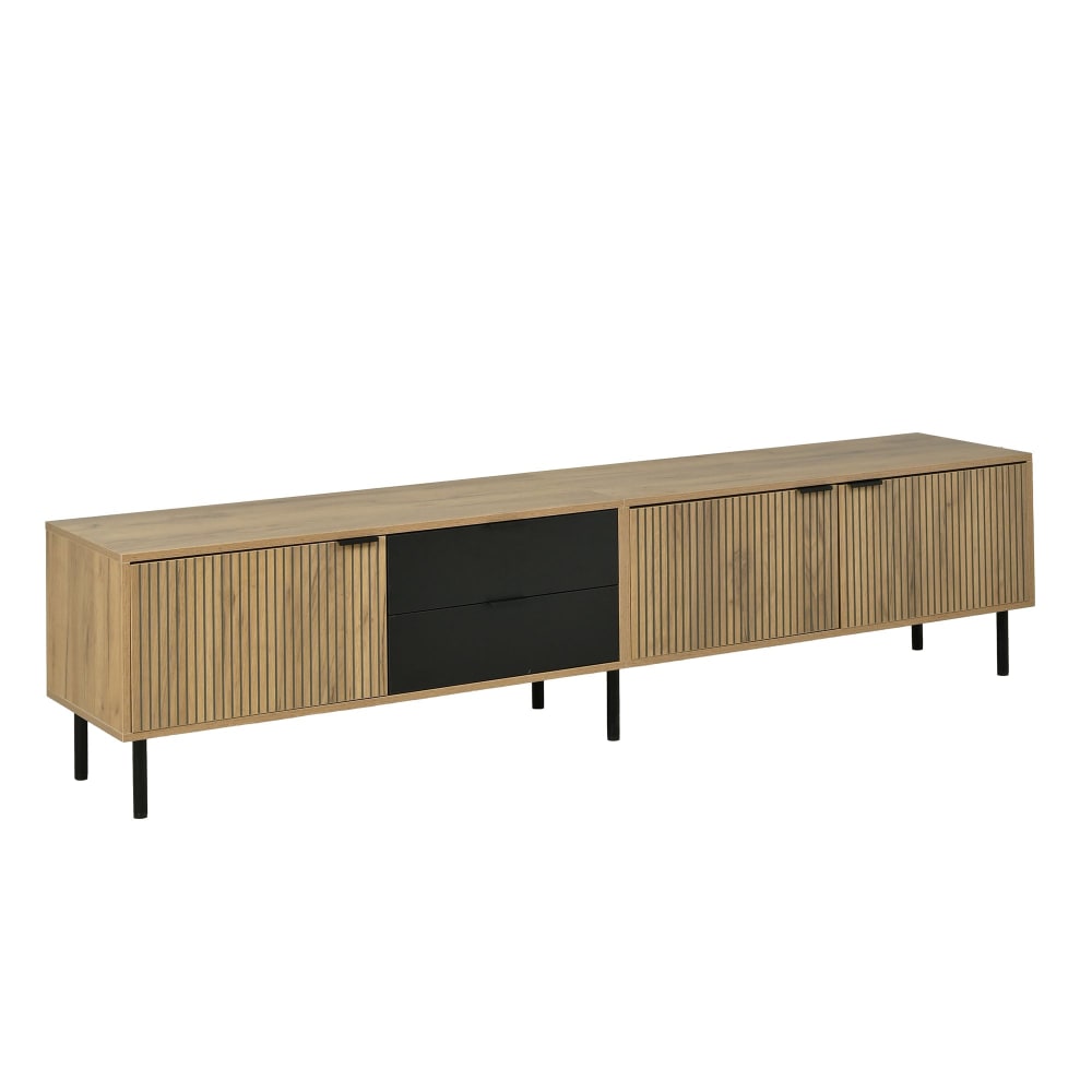 meuble tv effet bois - noirs