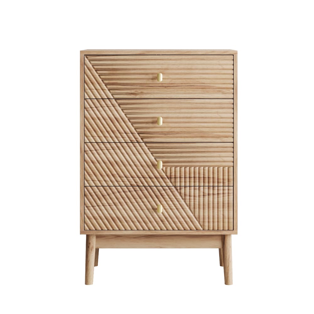 Commode 4 tiroirs effet - bois