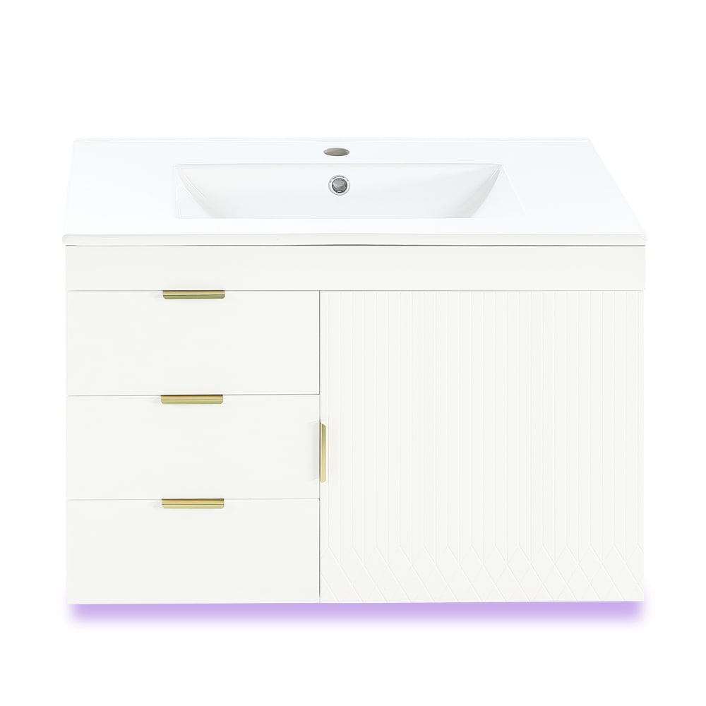 Meuble sous-vasque blanc,