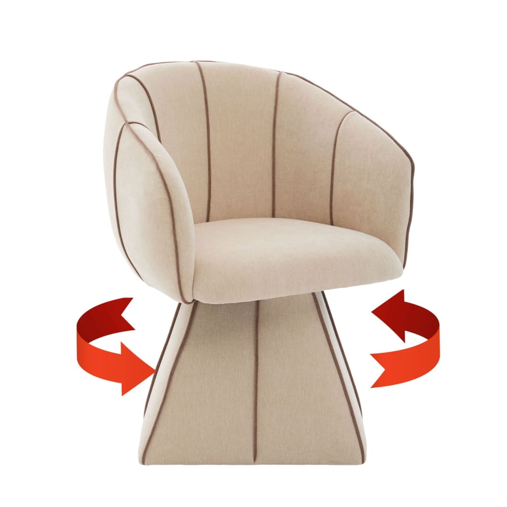 fauteuil pivotant 360° - beige clair