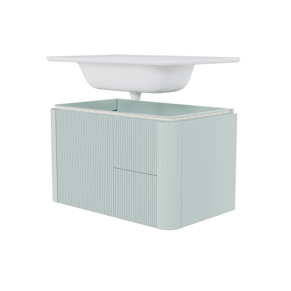 Meuble sous-vasque vert