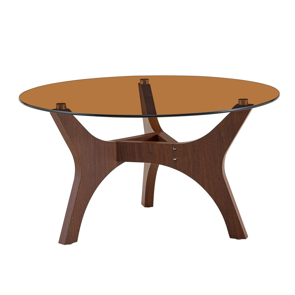 Table basse ronde en - verre