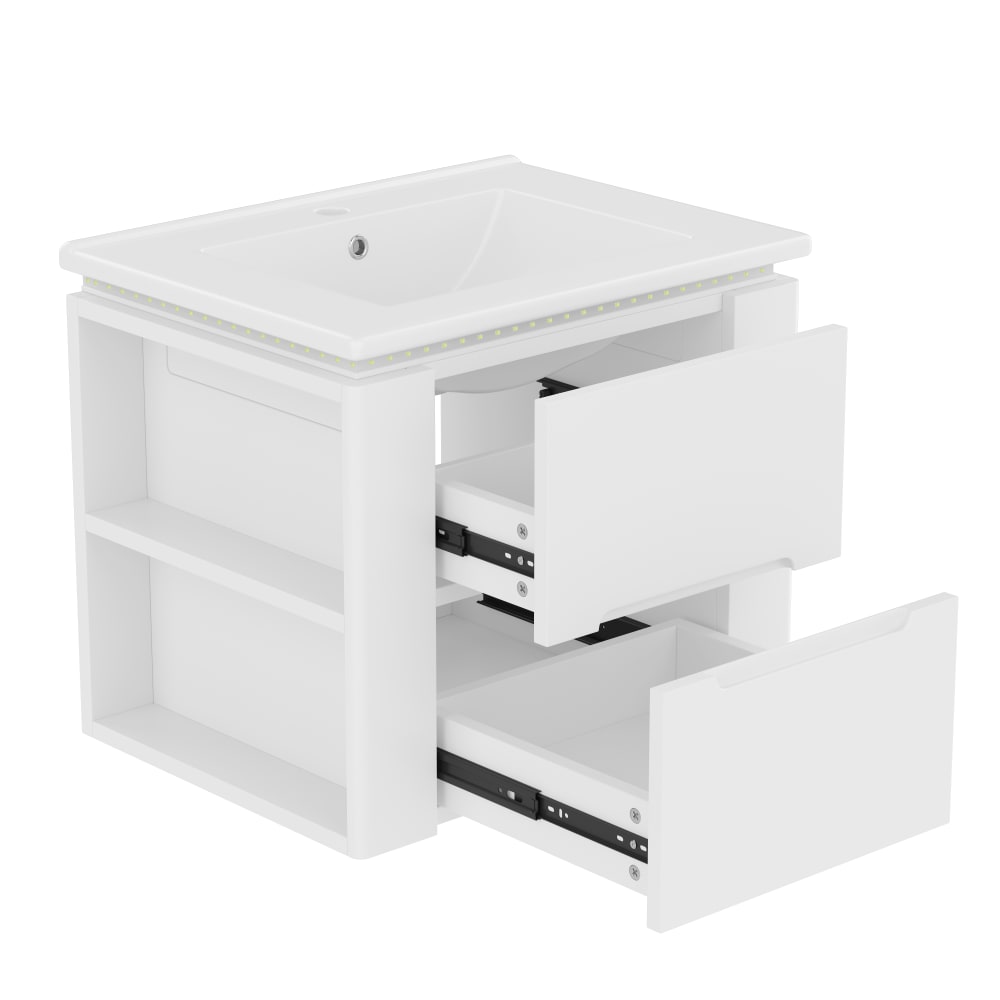 Meuble sous-vasque suspendu - led