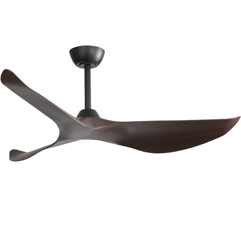 Urban Cocon Design-Deckenventilator 132 cm, DC-Motor, ohne Licht, Schwarz Schwarz Pvc - Polyvinlychlorid