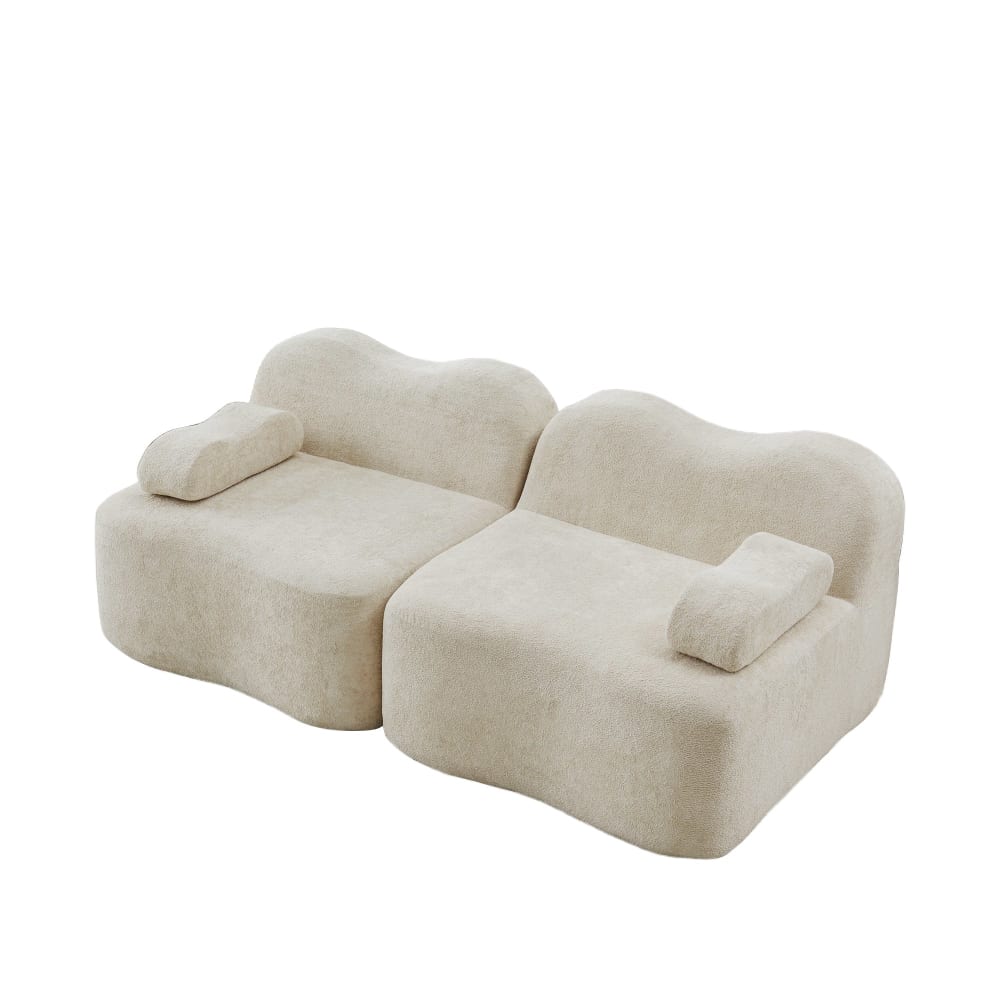 Canapé modulaire 2 places - forme vert