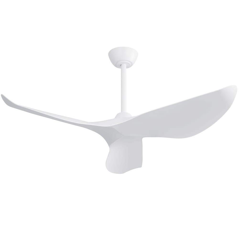 Ventilateur de plafond blanc sans lumière, 96,5 cm, moteur dc