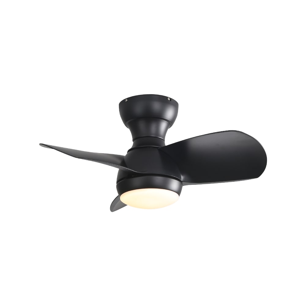 Urban Cocon Mini-Deckenventilator LED, 3 Flügel, Fernbedienung, Schwarz, 58 cm Schwarz Pvc - Polyvinlychlorid