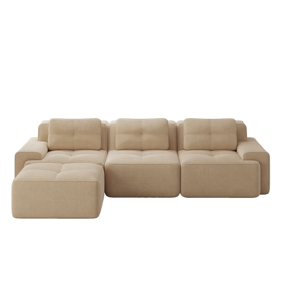 Canapé d'angle modulable - beige