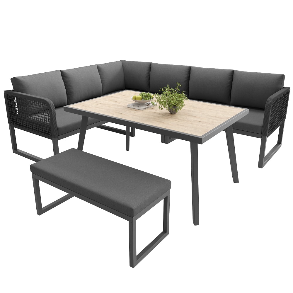 Salon de jardin modulable - banc table
