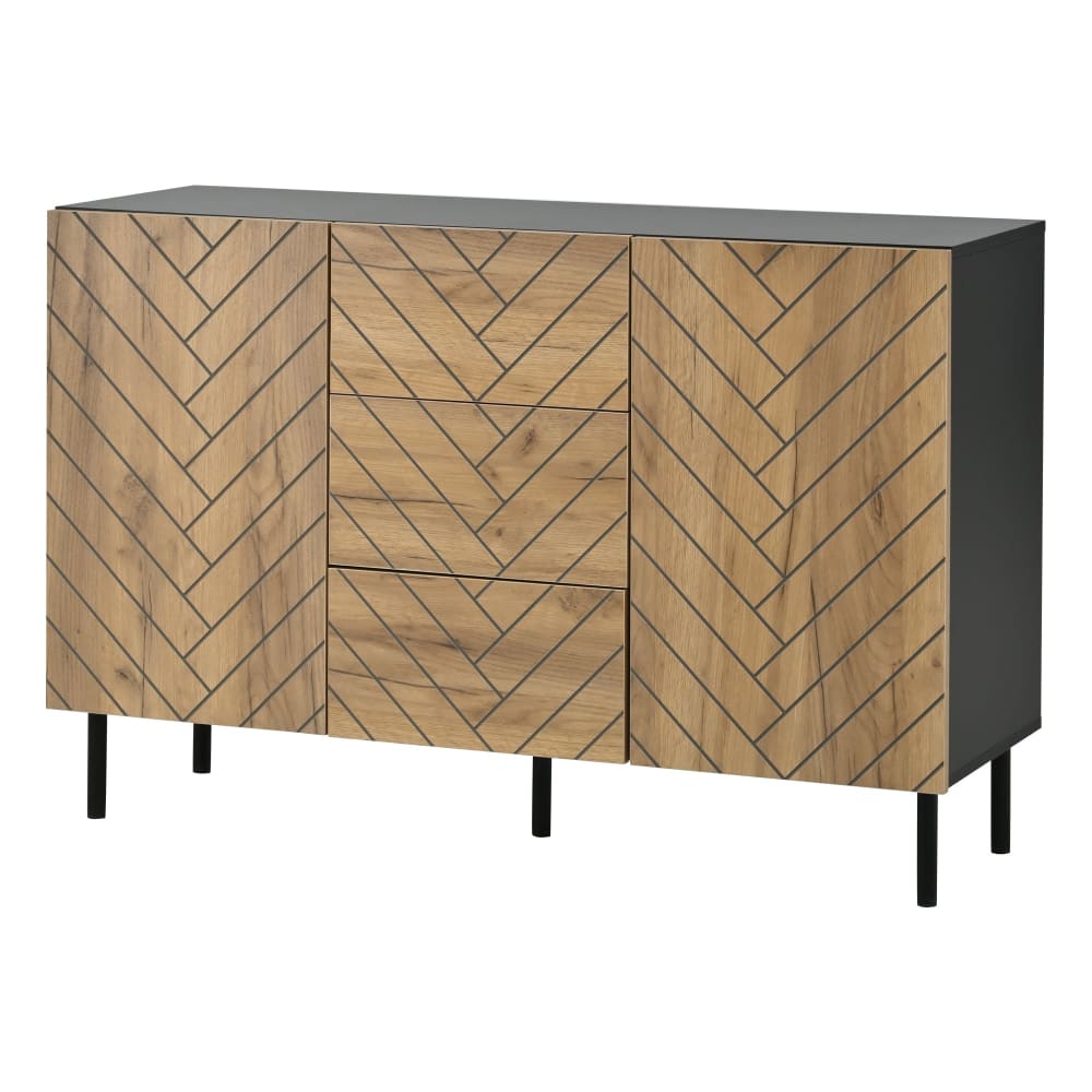 Buffet effet bois motif - chevron