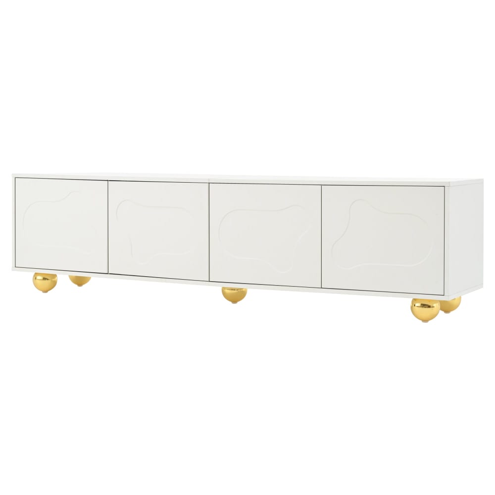Meuble tv blanc design - forme