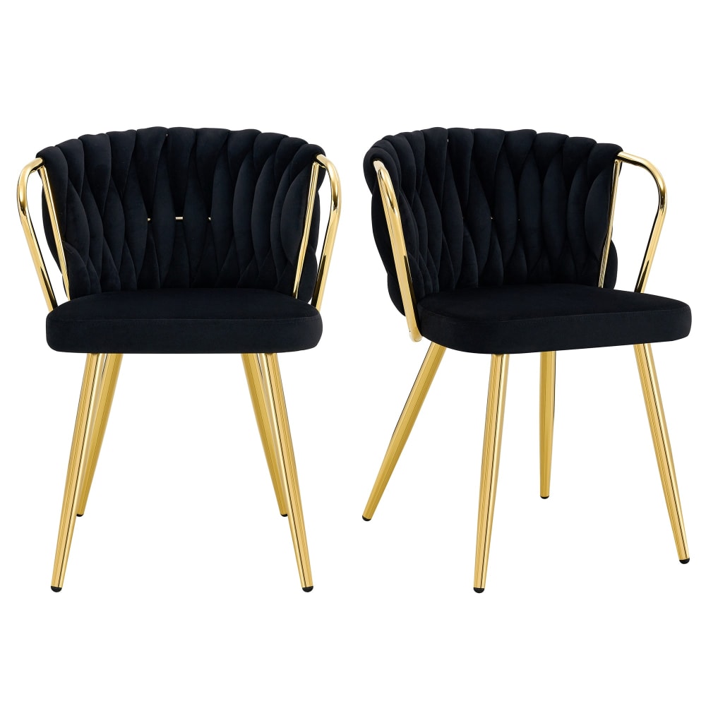 Lot de 2 chaises en velours