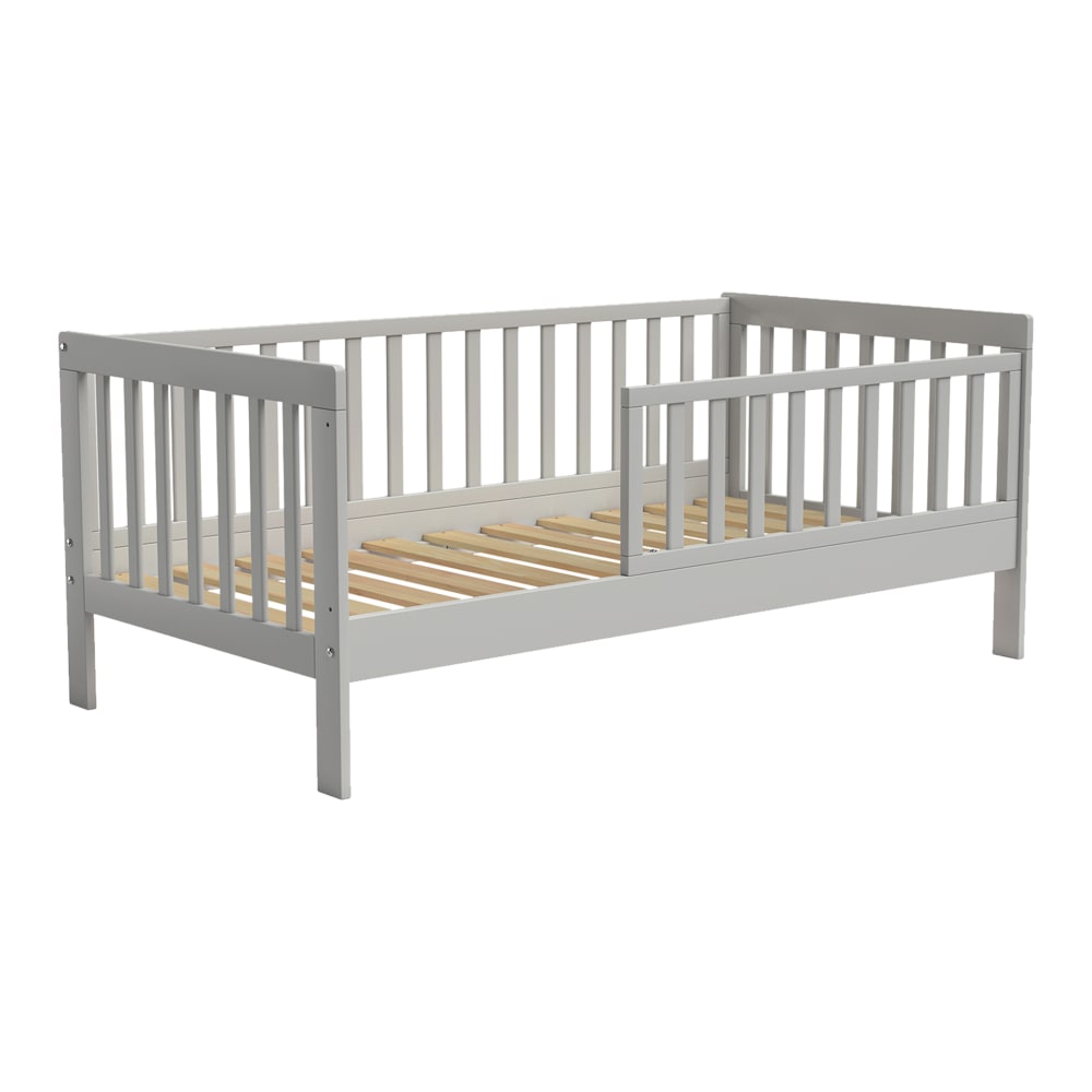 Lit enfant en pin massif gris 70x140 cm
