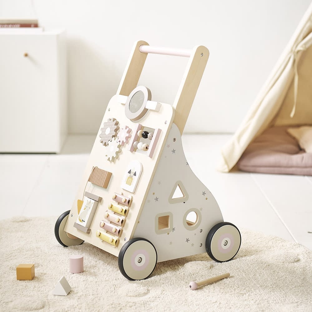 Chariot de marche en contreplaqué rose (Petite Amélie) - Image 2