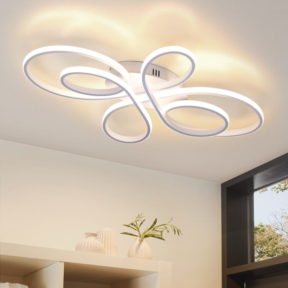 Plafonnier aluminium blanc 40x26.5x3.5cm led 30w — vue 3