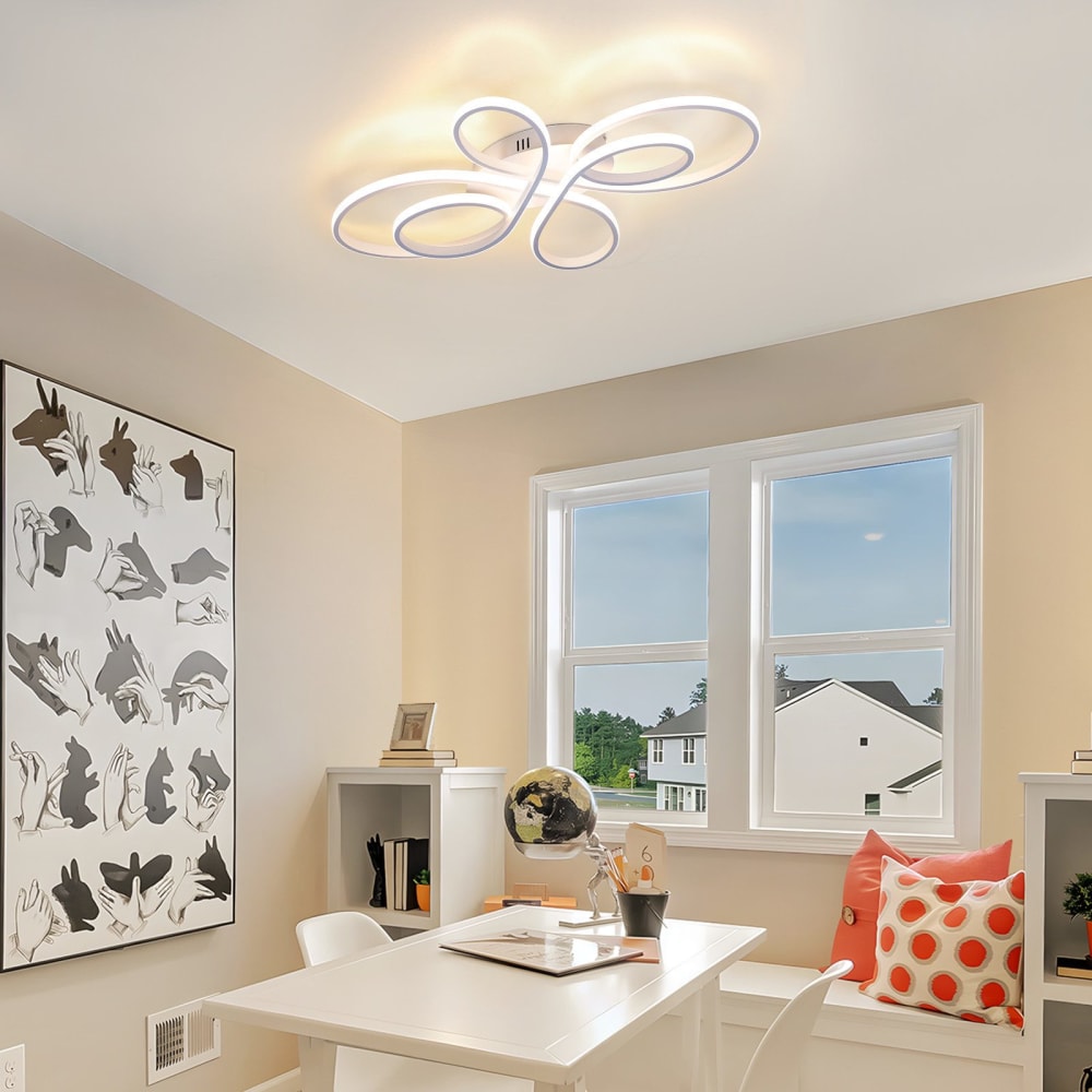 Plafonnier aluminium blanc 40x26.5x3.5cm led 30w — vue 4
