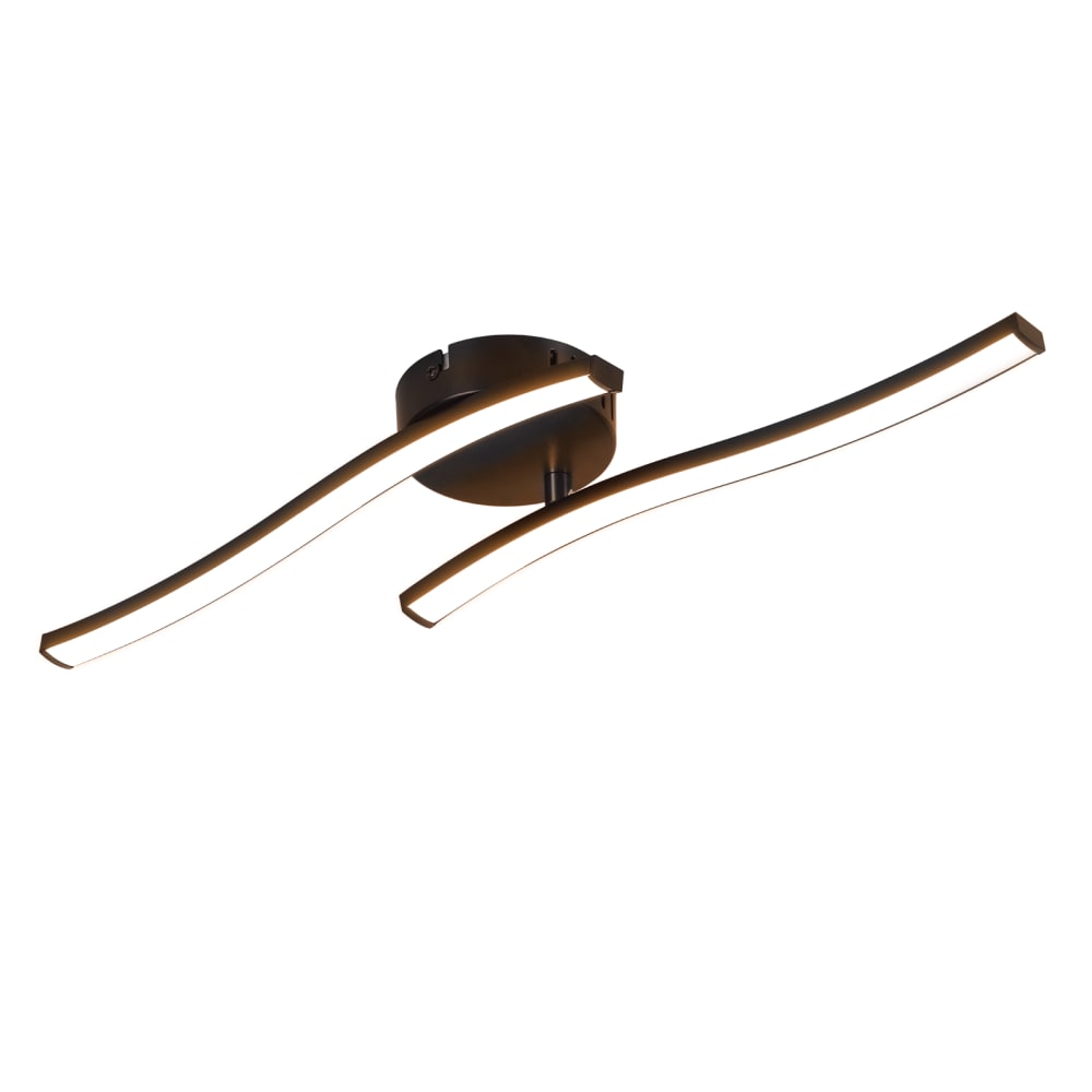 Plafonnier plastique noir 51.5x10x7.3cm led 12w