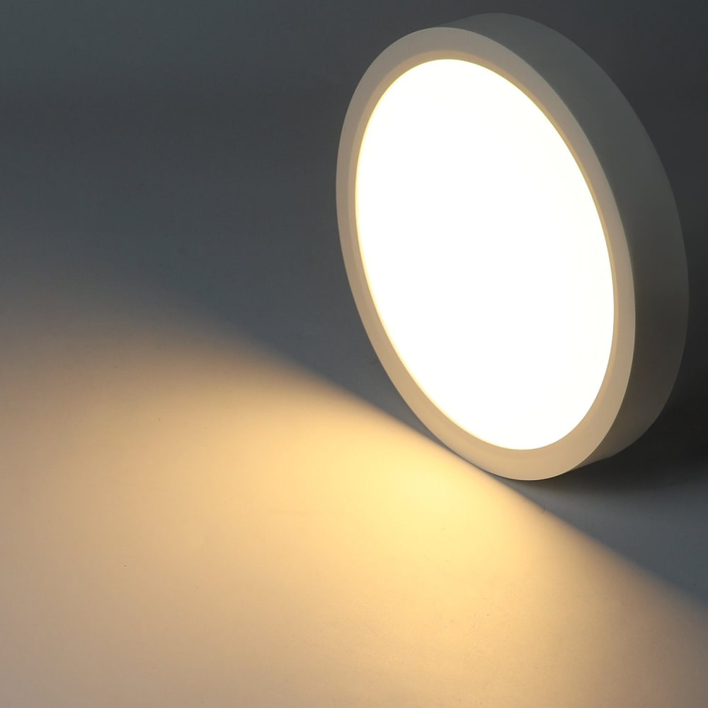 Plafonnier plastique blanc 22x22x2.5cm led 15w — vue 4