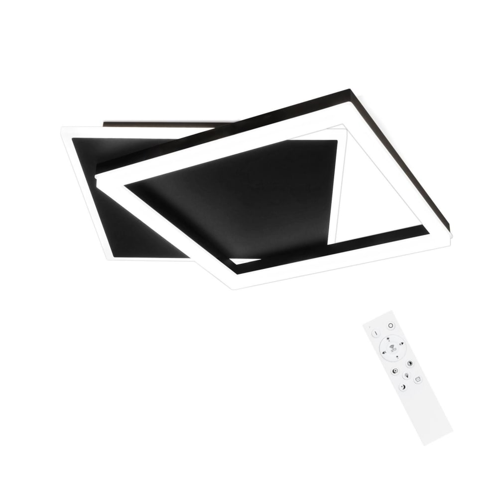 ZMH Deckenleuchte eisen 48.5x47.5x6cm schwarz LED 42W style modern - Metall