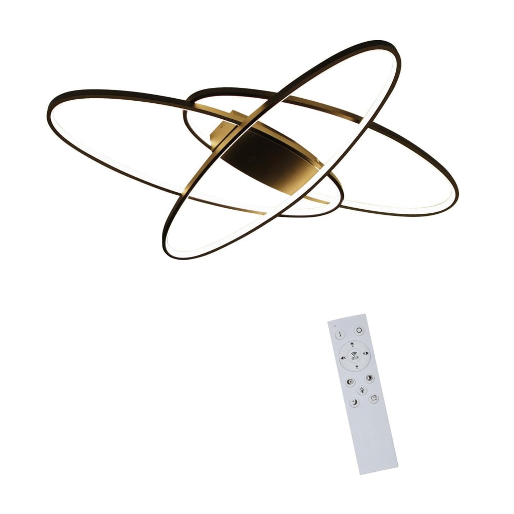 ZMH Deckenleuchte eisen 85x62x7cm schwarz LED 75W style modern - Metall