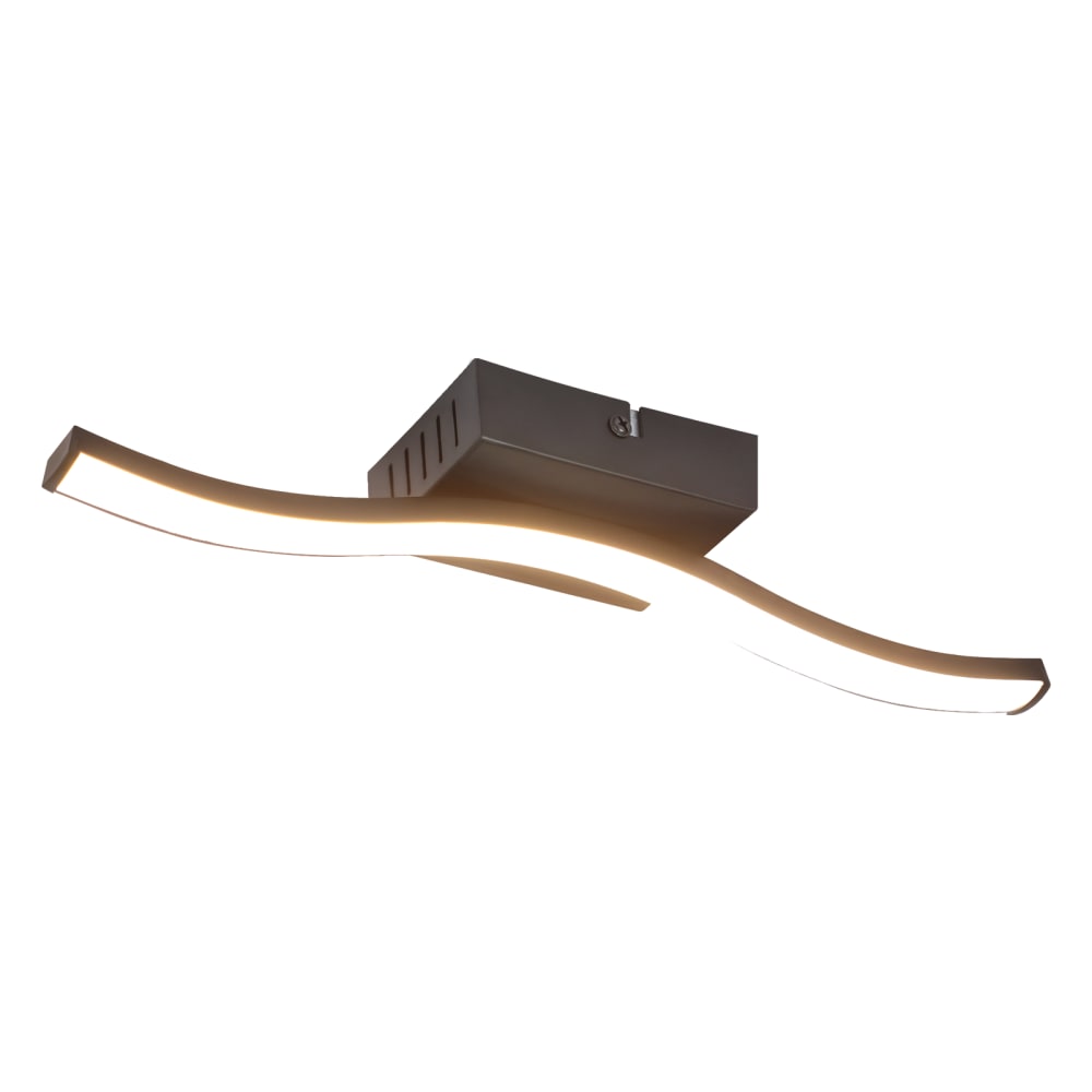 Plafonnier plastique noir 34.5x7x5.5cm led 6w