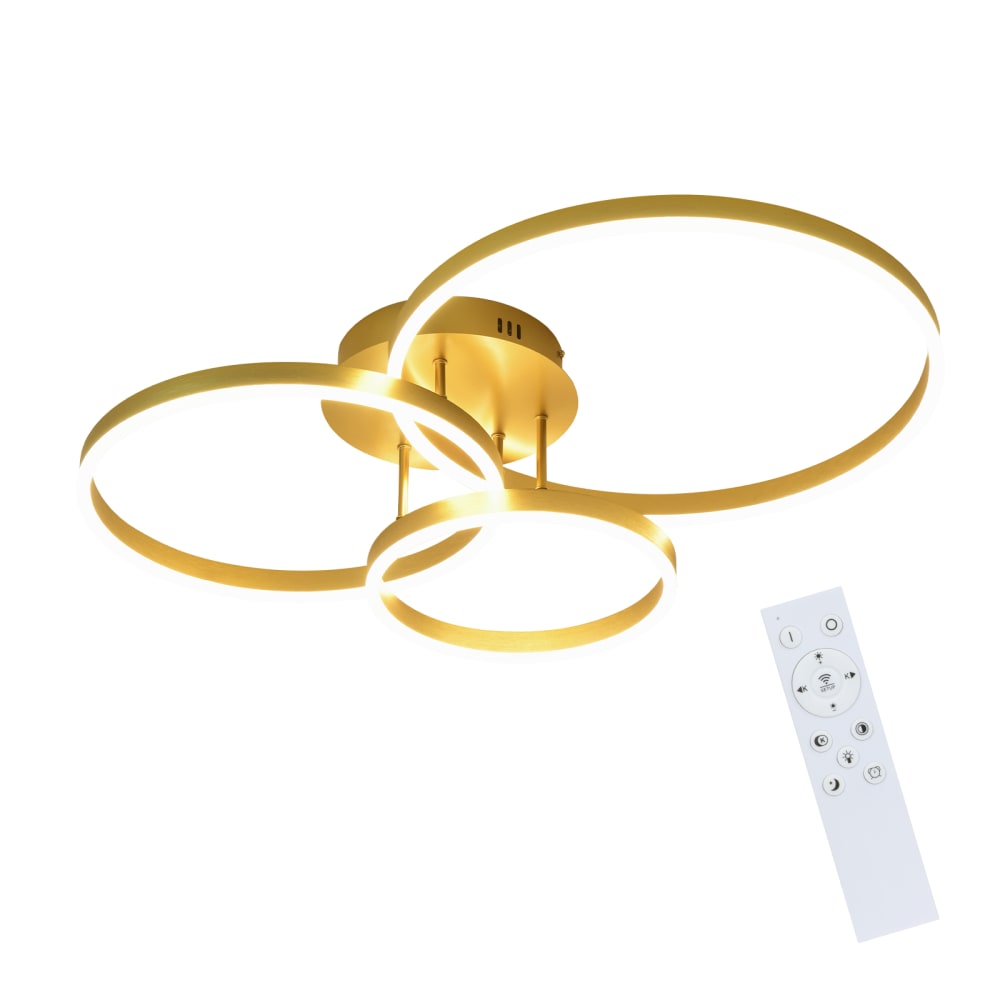 Plafonnier fer doré 82x58x24cm led 74w