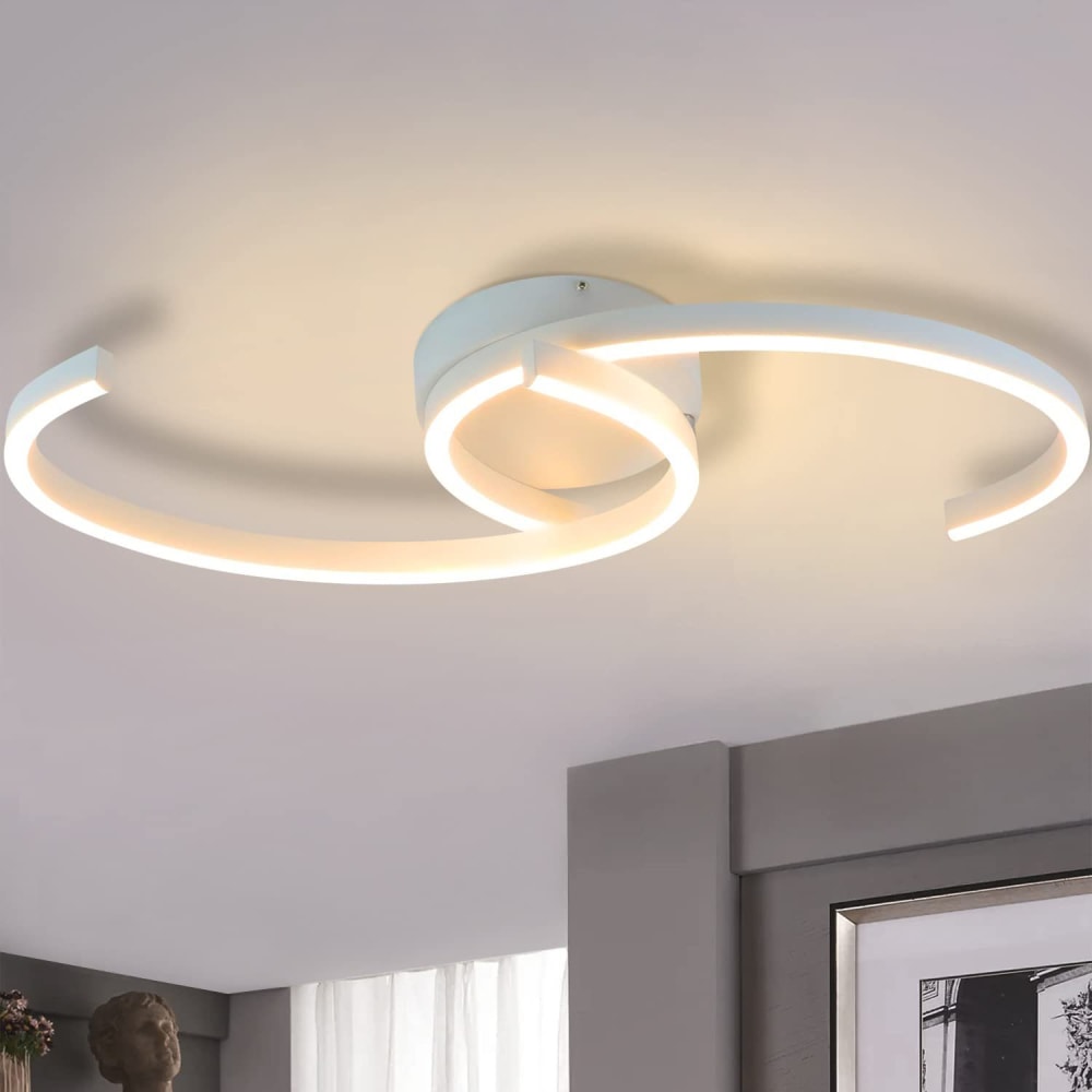 Plafonnier fer blanc 60x16x8cm led 24w — vue 3