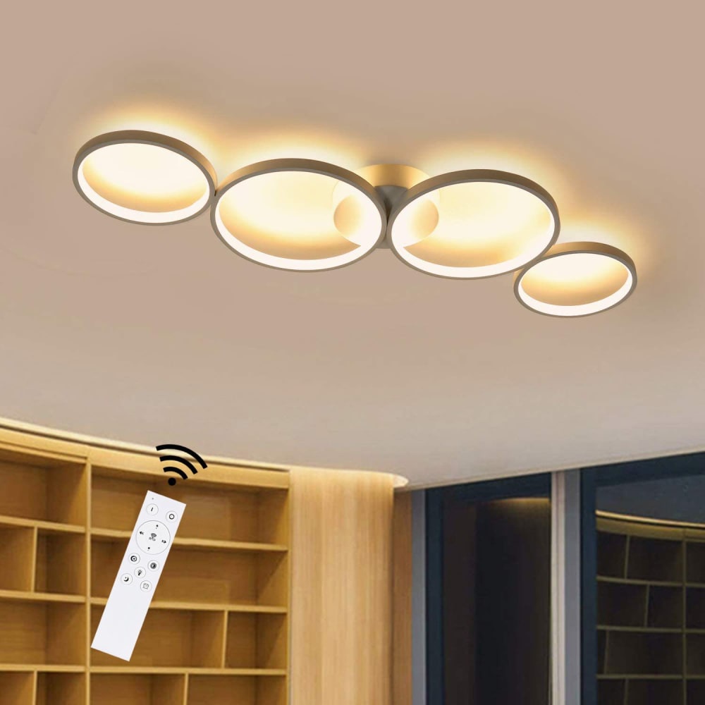 Plafonnier fer blanc 88x31x5.5cm led 55w — vue 3