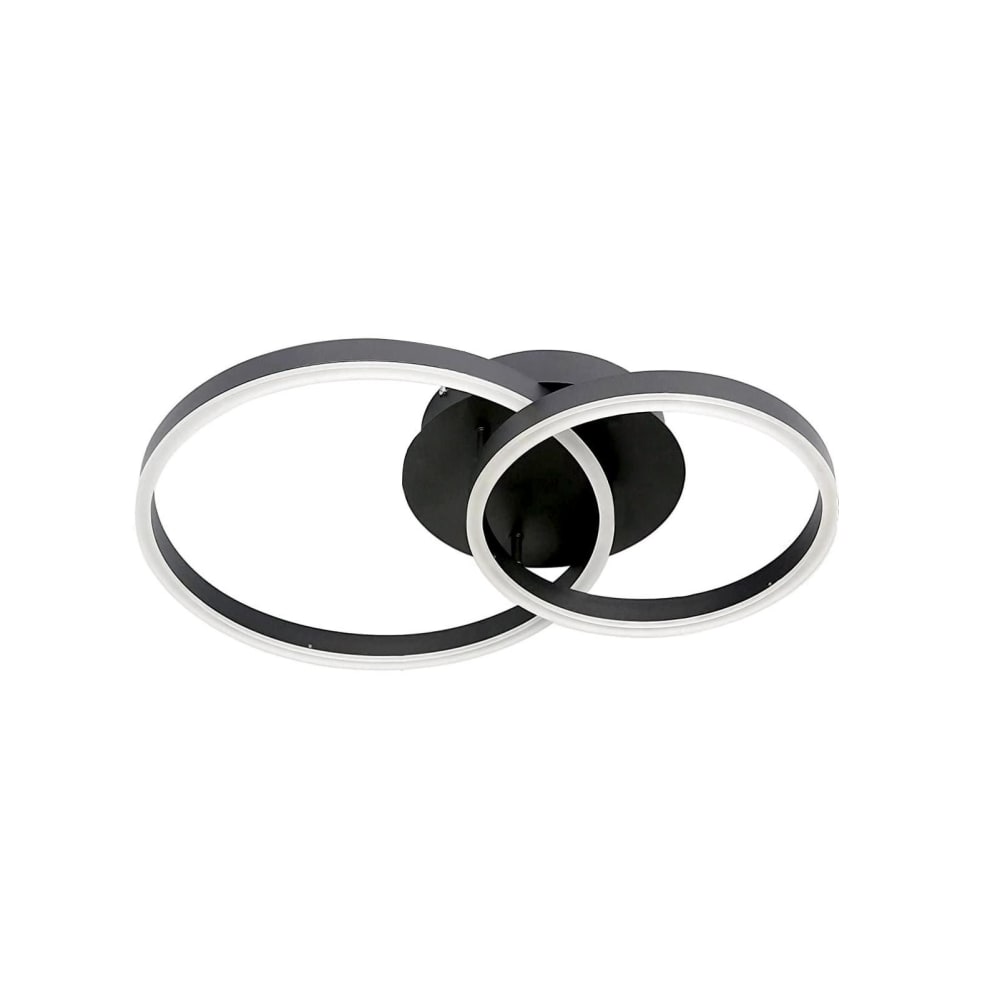 Plafonnier fer noir 58.5x40x11.5cm led 46w