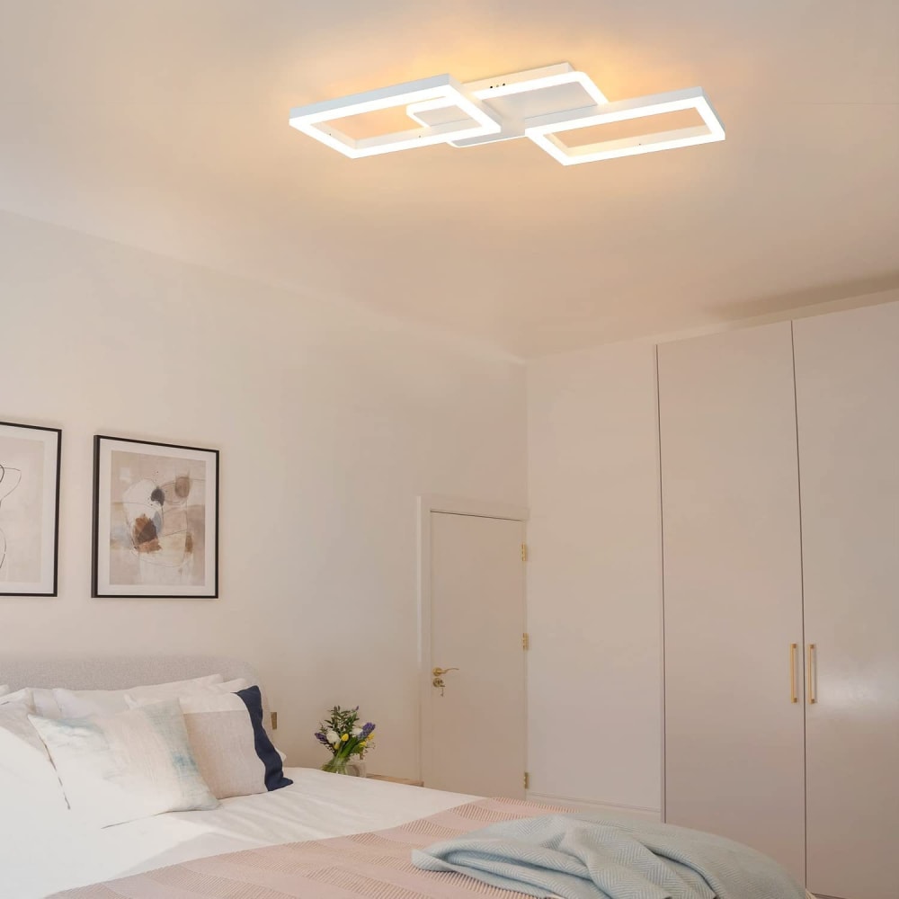 Plafonnier fer blanc 54x34x6.5cm led 48w — vue 4