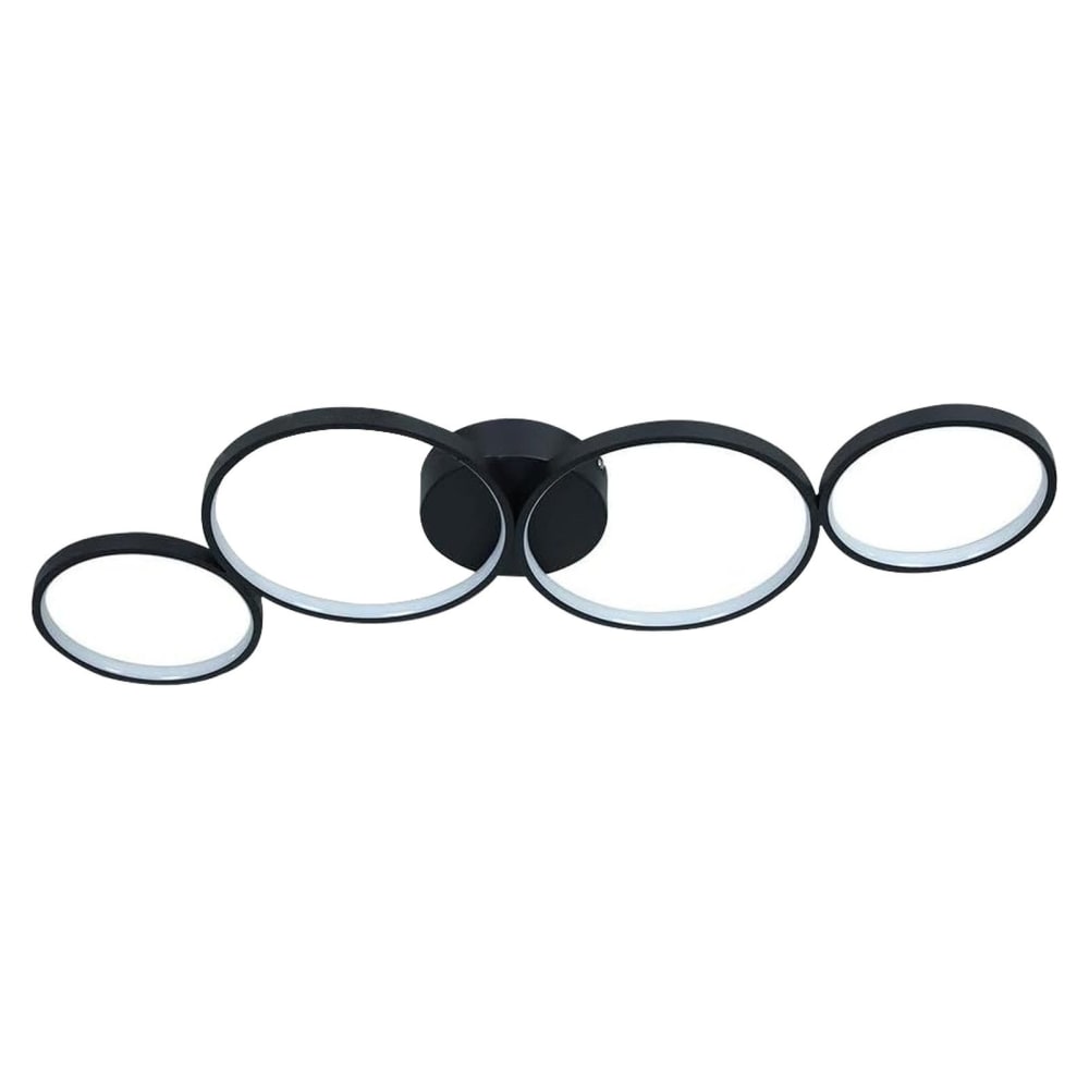 Plafonnier fer noir 88x5.8x31cm led 37w