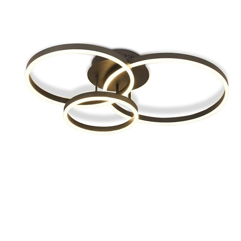Plafonnier fer noir 81.5x54.5x15cm led 74w