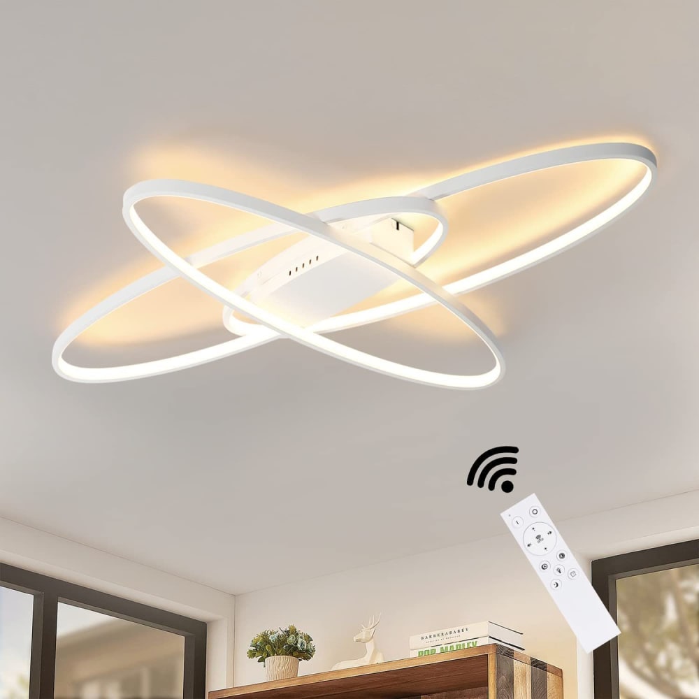 Plafonnier fer blanc 85x62x7cm led 75w — vue 3