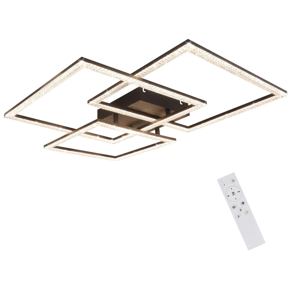 Plafonnier fer noir 60x8x8cm led 80w