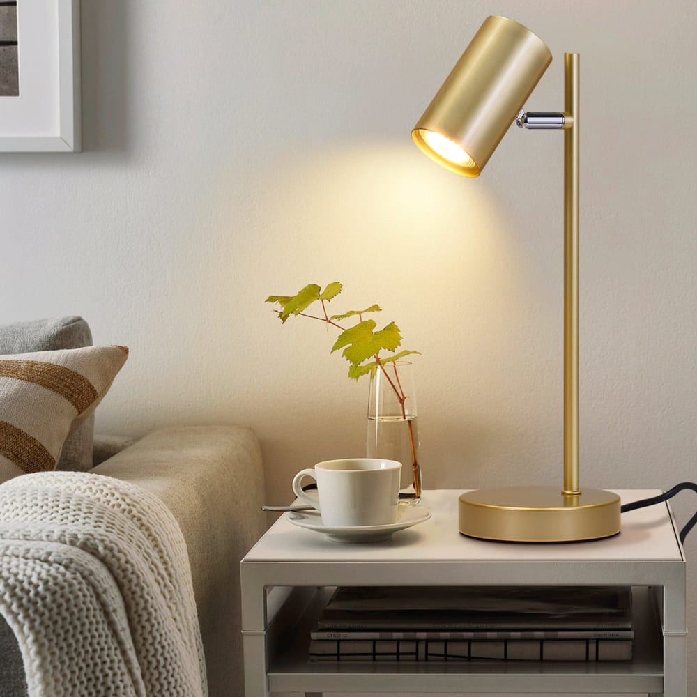 Lampe de table fer doré 13x12x35cm gu10 — vue 3