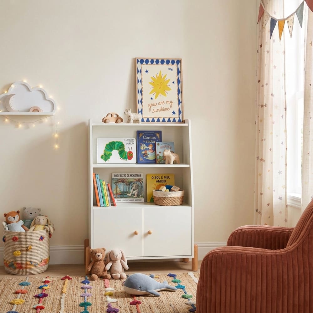 Bibliothèque enfant beige 81,5x114cm (Baita) - Image 1