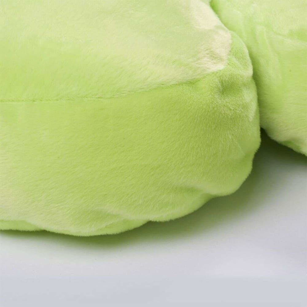 Coussin fleur en velours vert anis et bleu 40x40 cm — vue 4