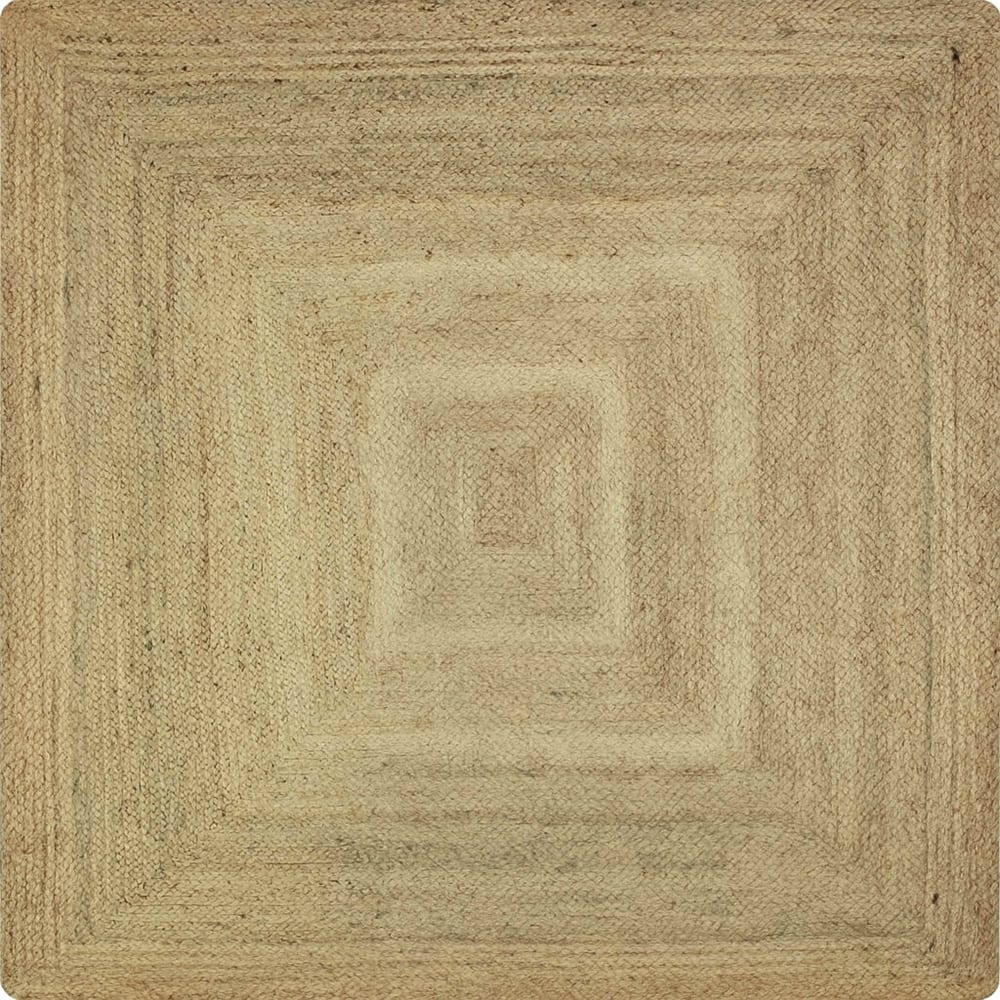 Tapis en jute tressé - artisanal