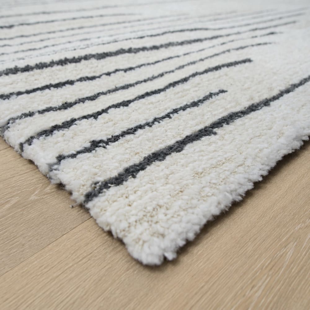 Tapis doux graphique crème 200x290 — vue 4