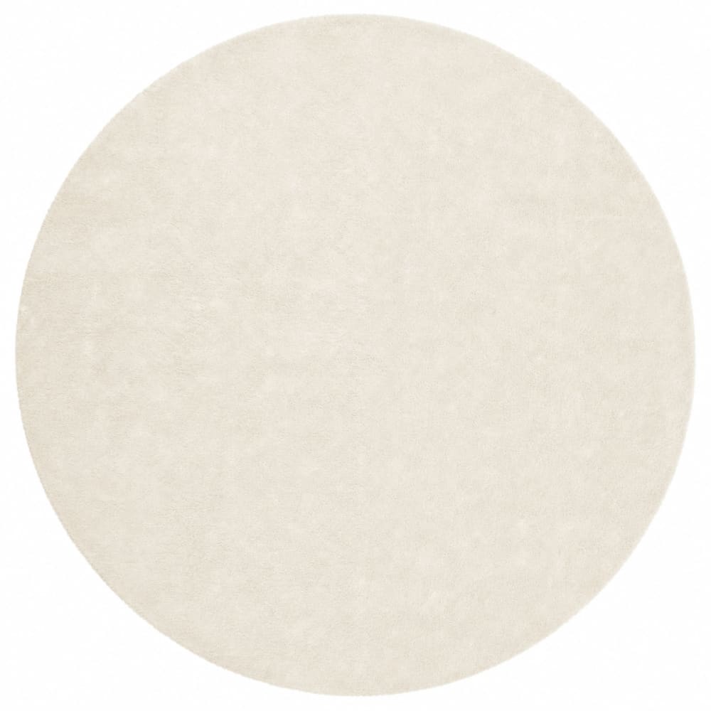 Tapis lavable imitation fourrure extra-doux beige 120x120