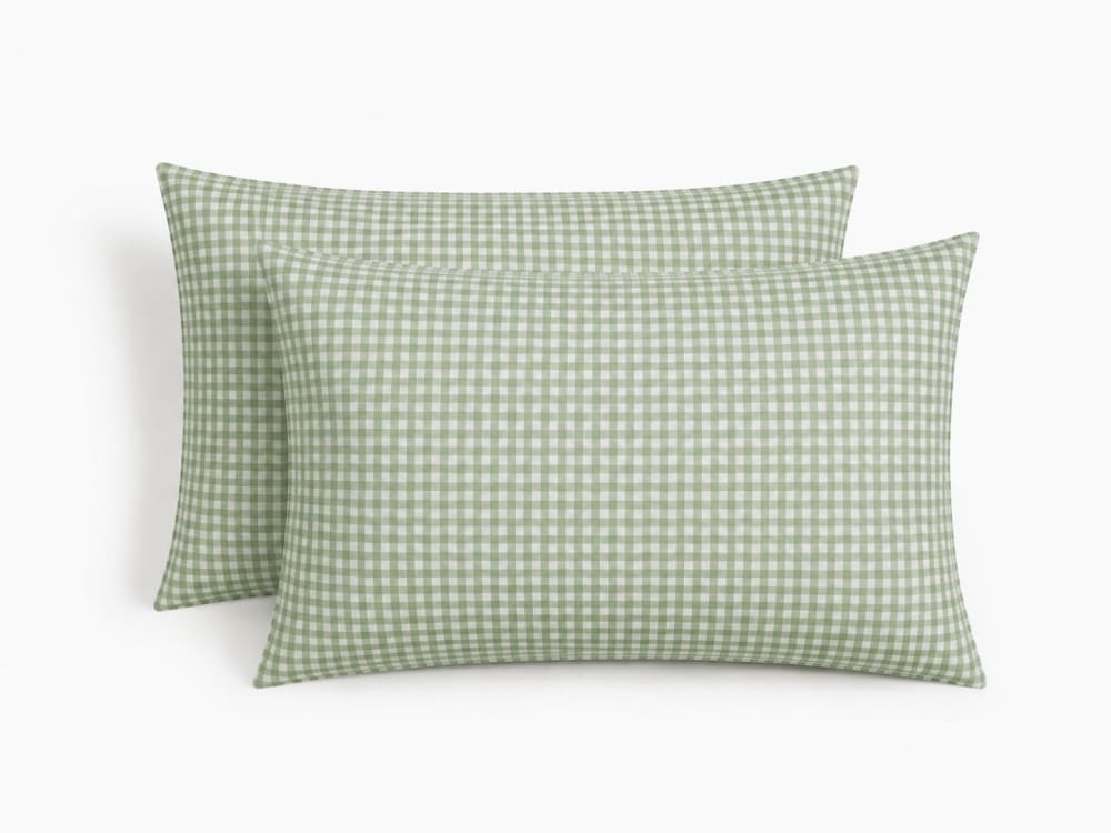 Febronie 2er set Kissenbezüge aus Baumwolle celadongrün style classic chic Öko-Tex Zertifikat - Baumwolle