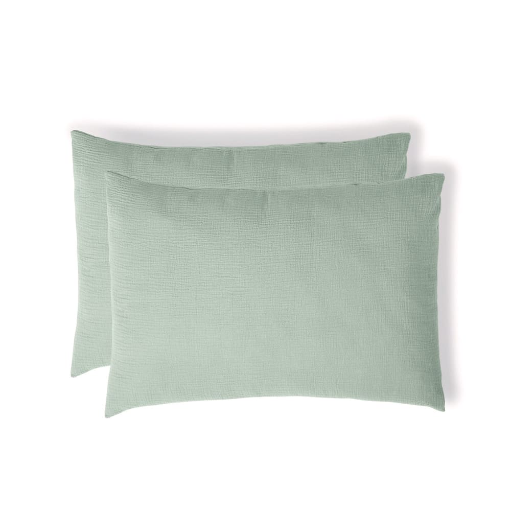 Febronie 2er set Kissenbezüge aus Baumwolle celadongrün style classic chic Öko-Tex Zertifikat - Baumwolle