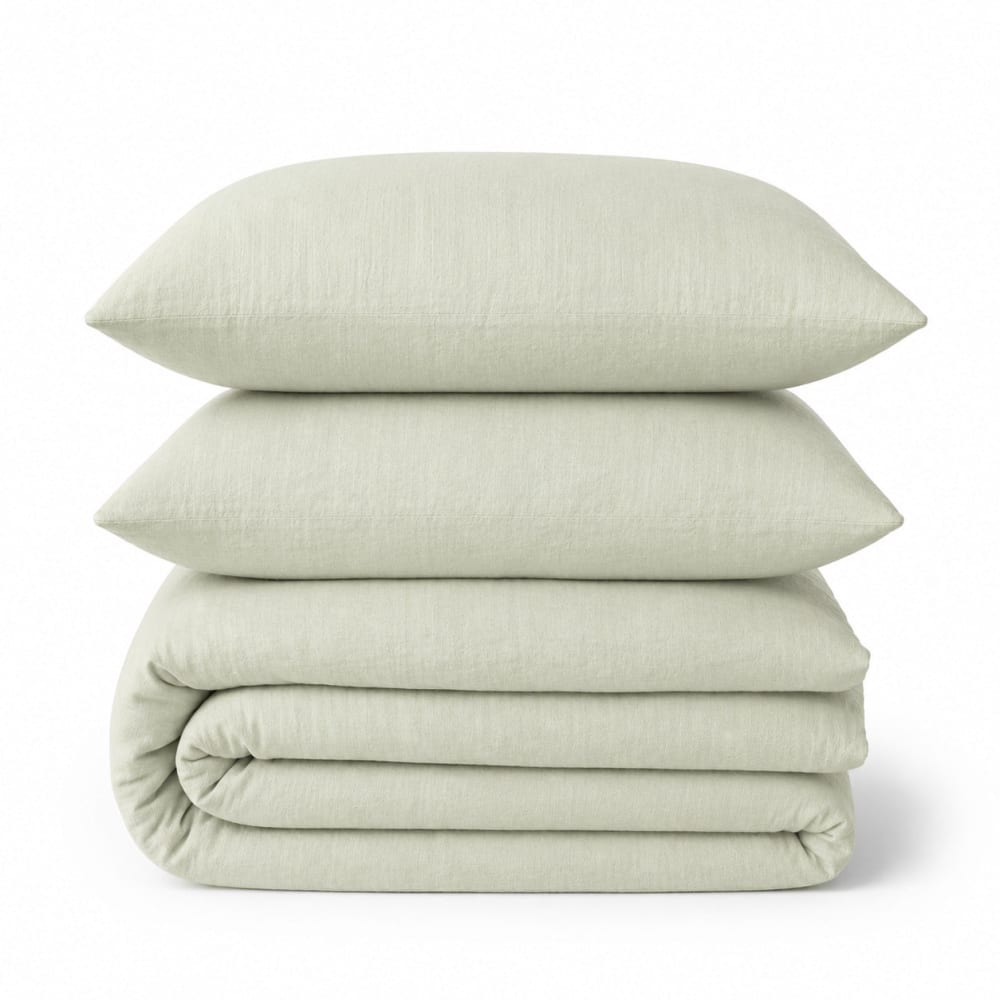 Bettwäsche-set (65x65) aus Leinen mandelgrün - Maisons Du Monde