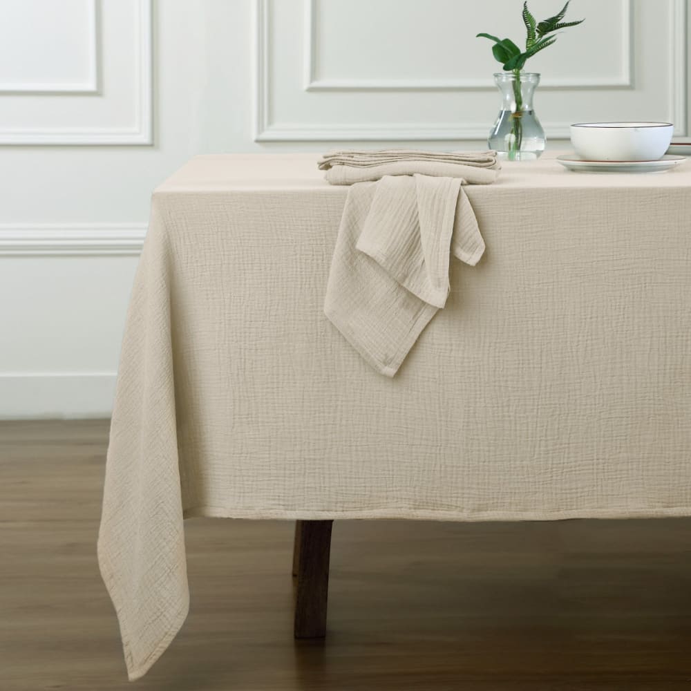 Tischdeckenset mit 4 Servietten aus Baumwolle 150x250 - Maisons
