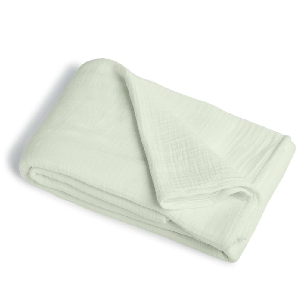 Drap plat gaze de coton 240x300 vert amande — vue 3
