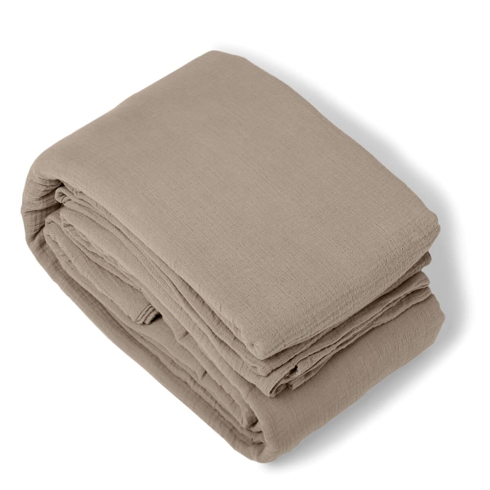 Housse de couette gaze de coton latte 260x240 — vue 3